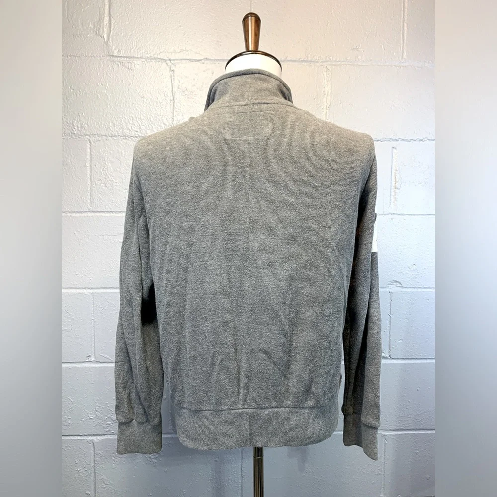 Marc Ecko Gray Full Zip Mock Neck Cut & Sew Sweatshirt/Sweater Men's Size Small